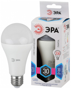 Лампа светодиодная ЭРА E27 30W 4000K матовая LED A65 840 Б0048016 