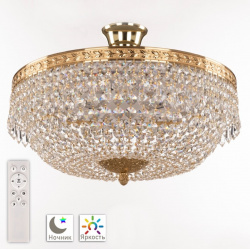 Потолочный светодиодный диммируемый светильник с пультом ДУ Bohemia Ivele Crystal 1901 19011/45IV/LED DIM G 