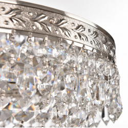 Потолочный светодиодный диммируемый светильник с пультом ДУ Bohemia Ivele Crystal 1901 19011/45IV/LED DIM Ni
