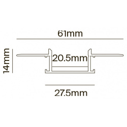 2м  Встраиваемый алюминиевый профиль для светодиодной ленты Maytoni Led strip ALM011S 2M
