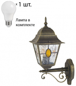 Уличный настенный светильник с лампочкой Favourite Zagreb 1804 1W+Lamps А60 