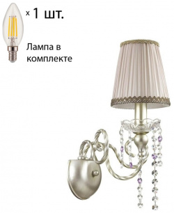 Бра с лампочкой Odeon Light Aurelia 3390/1W+Lamps E14 Свеча 