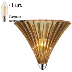 Настенный светильник с лампочкой Favourite Iris 1697 1W+Lamps E14 Свеча 