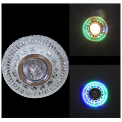 Встраиваемый светильник с LED подсветкой Reluce 10499 9 0 001CNB MR16+LED3W CL/RGB (1390254) 1390254 