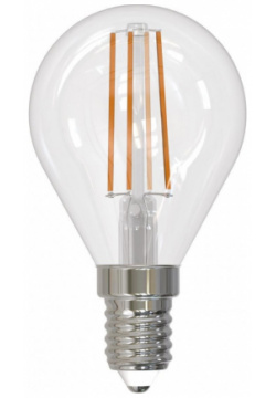 Филаментная светодиодная лампа E14 9W 4000K (белый) Sky Uniel LED G45 CL PLS02WH (UL 00005173) 9W/4000K/E14/CL картон 