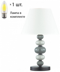 Настольная лампа Odeon Sochi с лампочкой 4896/1T+Lamps E27 Свеча 