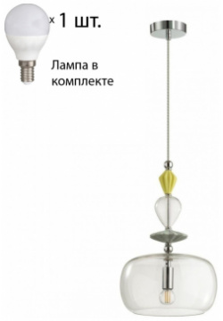 Подвесной светильник Odeon Light Bizet с лампочкой 4893/1A+Lamps E14 P45 