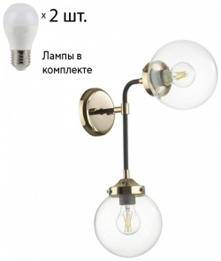 Бра Priama Odeon Light с лампочками 4971/2W+Lamps E27 P45 