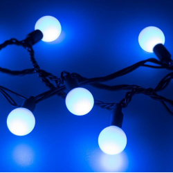 10м  Уличная гирлянда шарики синий свет Ardecoled 230V ARD Ball Classic D23 10000 Black 80Led Blue (25600) 25600