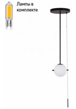Светильник подвесной с Led лампочками в комплекте LOFT IT 10029PS Black+Lamps 