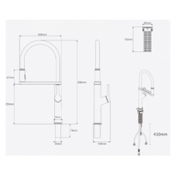 Поворотный смеситель кухонный Xiaomi Diiib Rotatable Kitchen Faucet Metal (DXCF002)