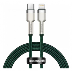 Кабель Xiaomi Baseus Cafule Series Metal Data Cable Type C to iP PD20W Fast Charge 1m Green (CATLJK A06) 