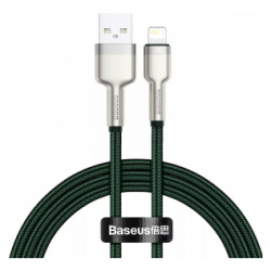 Кабель Xiaomi Baseus Cafule Series Metal Data Cable USB to iP 2 4A 1m Green (CALJK A06) 