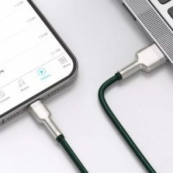 Кабель Xiaomi Baseus Cafule Series Metal Data Cable USB to iP 2 4A 1m Green (CALJK A06)