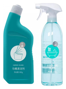 Набор чистящих средств для ванны и унитаза Xiaomi Xiaoxian Toilet Cleaner 800g + Bathroom Multifunctional 