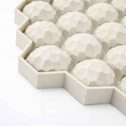 Силиконовая форма для льда Jordan Judy Ice Mold Honeycomb Gray 19 ячеек (CD033) Jordan&Judy