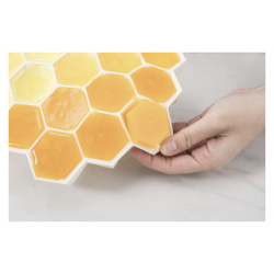 Силиконовая форма для льда Jordan Judy Ice Mold Honeycomb Beige 19 ячеек (CD033) Jordan&Judy