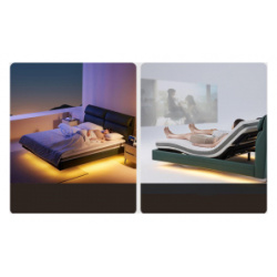 Умная двуспальная кровать Xiaomi 8H Feel Intelligent Leather Suspended Electric Bed X+ 1 5m Green DT7 (без матраса)