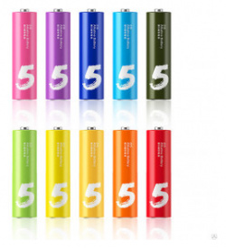 Батарейки алкалиновые Xiaomi ZMI Rainbow Zi5 типа AA Сolored (10 шт ) 