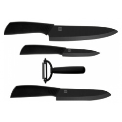 Набор керамических ножей 4 в 1 Xiaomi Huo Hou Nano Ceramic Knife Black 