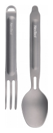 Походный набор столовых приборов Xiaomi Nextool Outdoor Titanium Fork Spoon Gray 