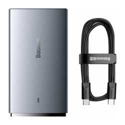 Ультратонкое сетевое зарядное устройство Xiaomi Baseus GaN5 Pro Ultra Slim Fast Charger C+U 65W CN Gray (CCGAVN160CC) 