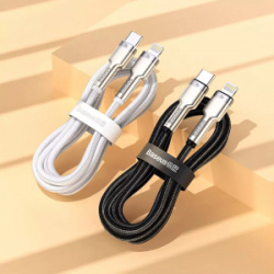 Кабель Xiaomi Baseus Cafule Series Metal Data Cable Type C to iP PD20W Fast Charge 1m Black (CATLJK A01)