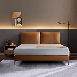 Двуспальная кровать Xiaomi 8H Jun Italian Light Luxury Leather Soft Bed 1 8m Grey (JMP2)