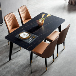 Комплект обеденной мебели Стол 1 6 м и стульев Xiaomi Linsy Light Luxury Table and Chairs Black (JI2R A+LS073S4 A)