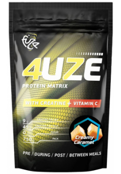 Протеин «Фьюз 47% + креатин»  вкус «Сливочная карамель» 750 г Fuze