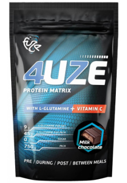 Протеин «Фьюз 47% + глютамин»  вкус «Молочный шоколад» 750 г Fuze
