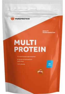 Мультикомпонентный протеин  вкус «Клубника со сливками» 1 кг PureProtein К