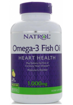 Рыбий жир Омега 3  1000 мг 150 капсул Natrol Omega Fish Oil — препарат