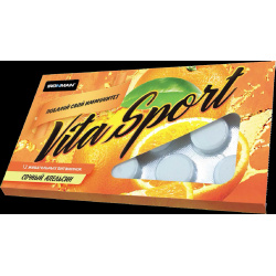 Комплекс витаминов с эхинацеей Vita Sport  вкус «Апельсин» 12 жевательных таблеток IRONMAN