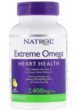 Экстрим Омега  2400 мг 60 капсул Natrol