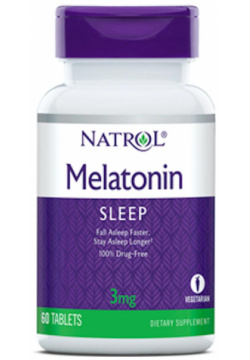 Мелатонин  3 мг 60 таблеток Natrol