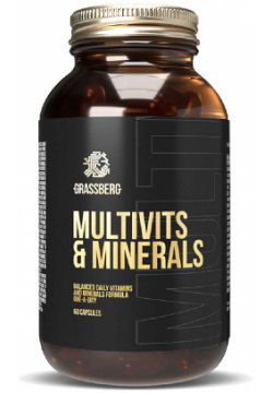 Мультивитамины и Минералы  60 капсул GRASSBERG