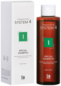 Терапевтический шампунь №1 для нормальной и жирной кожи головы  250 мл System 4