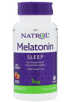 Мелатонин  3 мг 90 быстрорастворимых таблеток Natrol