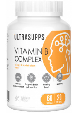 Витамины группы В  60 капсул Ultrasupps