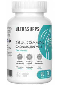 Глюкозамин Хондроитин МСМ  90 таблеток Ultrasupps