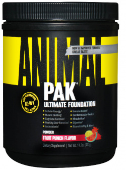 Витаминно минеральный комплекс Animal Pak со вкусом фруктовый пунш  417 г Universal Nutrition
