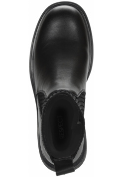 Черные ботинки из кожи и текстиля Respect