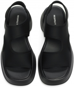 Черные сандалии из текстиля Respect