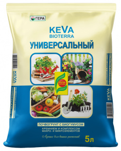 Почвогрунт Гера Keva Bioterra универсальный  5 л 1 12 кг