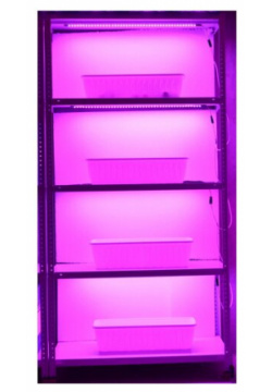 Система фитоосвещения стеллажей  шкафов для выращивания рассады и цветов "Хадар" (3 светильника по 90 см) Агрономия XXI век
