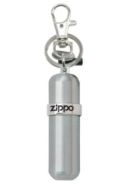 Брелок с баллончиком для топлива ZIPPO  алюминий диском затягивания винта кремня серебристый 121503