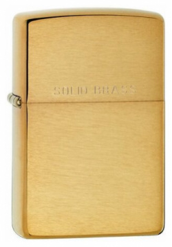 Зажигалка Zippo с покрытием Brushed Brass  латунь/сталь золотистая матовая 36x12x56 мм