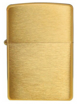 Зажигалка ZIPPO с покрытием Brushed Brass  латунь/сталь золотистая матовая 38x13x57 мм