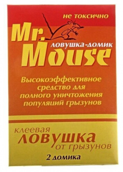 Домик клеевой MR  MOUSE от грызунов 2 шт 24/96